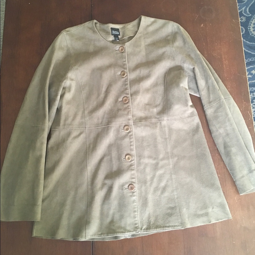 Eileen Fisher Goat Suede Coat